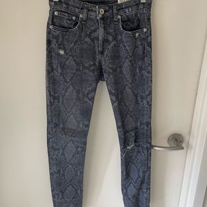 Rag & Bone Snakeskin Denim Jeans